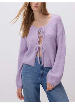 Reserved - Kardigan z wełną alpaki - lawendowy ze sklepu Reserved w kategorii Swetry damskie - zdjęcie 187669566