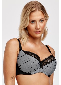 Biustonosz półusztywniany Azal Gracja szary ze sklepu kontri.pl w kategorii Biustonosze - zdjęcie 187670497