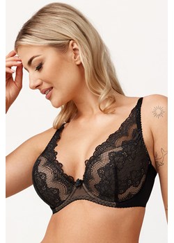 Biustonosz półusztywniany Azal Wera czarny ze sklepu kontri.pl w kategorii Biustonosze - zdjęcie 187670498