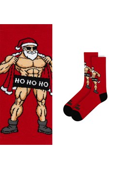 Skarpetki Niegrzeczny Mikołaj Kulturysta ze sklepu Sklep SOXO w kategorii Skarpetki męskie - zdjęcie 187670556