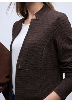 Street One Damska bluza dresowa Kobiety Bawełna czekoladowy wypukły wzór tkaniny ze sklepu vangraaf w kategorii Marynarki damskie - zdjęcie 187670567