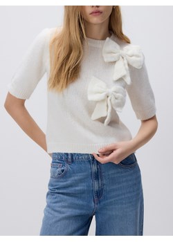 Reserved - Sweter z kokardami - kremowy ze sklepu Reserved w kategorii Swetry damskie - zdjęcie 187670867