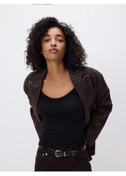 Reserved - Longsleeve z modalem - czarny ze sklepu Reserved w kategorii Bluzki damskie - zdjęcie 187670889