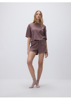 Reserved - Waflowa piżama dwuczęściowa - brązowy ze sklepu Reserved w kategorii Piżamy damskie - zdjęcie 187670928