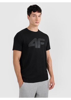 Męski t-shirt z nadrukiem 4F 4FRMM00TTSHM3251 - czarny ze sklepu Sportstylestory.com w kategorii T-shirty męskie - zdjęcie 187671546
