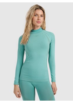 Damska bielizna termoaktywna (góra) 4F 4FWAW25USEAF216 - zielona ze sklepu Sportstylestory.com w kategorii Bielizna termoaktywna damska - zdjęcie 187671799