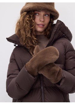 Reserved - Rękawiczki z imitacji futra - brązowy ze sklepu Reserved w kategorii Rękawiczki damskie - zdjęcie 187673758