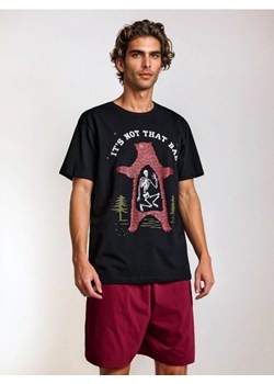 Sinsay - Bawełniana piżama z nadrukiem i kieszeniami - wielobarwny ze sklepu Sinsay w kategorii Piżamy męskie - zdjęcie 187674729