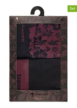 Happy Shorts Bokserki (2 pary) w kolorze bordowo-czarnym ze sklepu Limango Polska w kategorii Piżamy męskie - zdjęcie 187675017