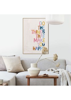 Orangewallz Druk artystyczny &quot;Happy Things&quot; w ramce ze sklepu Limango Polska w kategorii Obrazy - zdjęcie 187675025