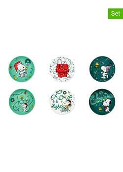 Trendy Kitchen by EXCÉLSA Talerzyki (6 szt.) w kolorze biało-zielonym do przystawek - Ø 15 cm ze sklepu Limango Polska w kategorii Naczynia - zdjęcie 187675096