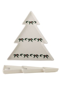 Bloomingville Taca &quot;Berry&quot; w kolorze beżowo-zielonym do serwowania - 24,5 x 26 cm ze sklepu Limango Polska w kategorii Misy i tace dekoracyjne - zdjęcie 187675285