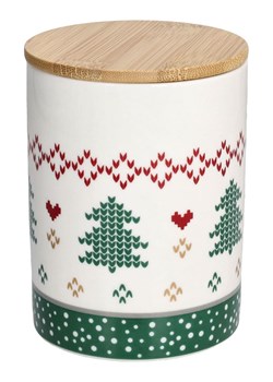 Tognana Pojemnik &quot;Let it snow&quot; w kolorze biało-zielonym - 600 ml ze sklepu Limango Polska w kategorii Pojemniki kuchenne - zdjęcie 187675378