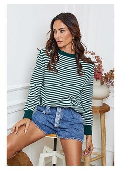 So Cachemire Sweter &quot;Dweg&quot; w kolorze zielono-białym ze sklepu Limango Polska w kategorii Swetry damskie - zdjęcie 187676539