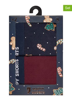 Happy Shorts Bokserki (2 pary) w kolorze ciemnoczerwono-granatowym ze sklepu Limango Polska w kategorii Majtki męskie - zdjęcie 187676867