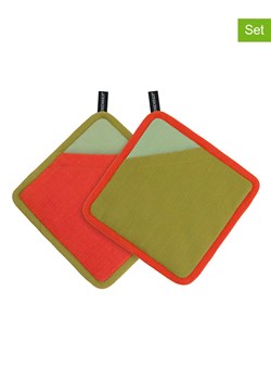 Remember Łapki kuchenne (2 szt.) &quot;Berry&quot; w kolorze czerwono-oliwkowym ze sklepu Limango Polska w kategorii Tekstylia kuchenne - zdjęcie 187676977