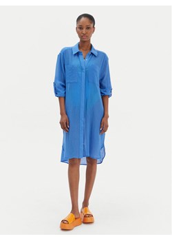 Seafolly Koszula Crinkle 55536-CU Niebieski Relaxed Fit ze sklepu MODIVO w kategorii Odzież plażowa - zdjęcie 187677137