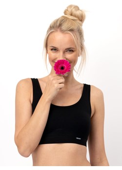 Klasyczny bambusowy top - czarny - XS czarny ze sklepu PH KEY Sp. z o.o.  w kategorii Biustonosze - zdjęcie 187677888