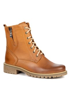 Damskie botki Lauren skóra naturalna ocieplane wełną rude ze sklepu butyolivier w kategorii Botki - zdjęcie 187678128