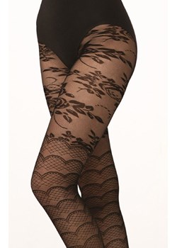 Aquarius G6059 czarne wzorzyste rajstopy 30 den, Kolor czarny, Rozmiar 2, Fiore ze sklepu Primodo w kategorii Rajstopy - zdjęcie 187678486