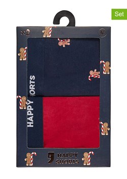 Happy Shorts Bokserki (2 pary) w kolorze granatowo-czerwonym ze sklepu Limango Polska w kategorii Majtki męskie - zdjęcie 187678717