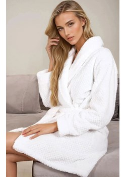 Szlafrok damski z kołnierzem szalowym kremowy Magnolia Cream, Kolor kremowy, Rozmiar S, Momenti per me ze sklepu Intymna w kategorii Szlafroki damskie - zdjęcie 187678789