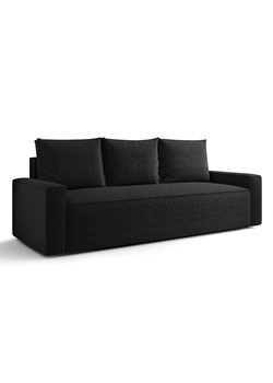 Czarna rozkładana sofa boucle z pojemnikiem H8-L55 ze sklepu Edinos.pl w kategorii Sofy i kanapy - zdjęcie 187678888