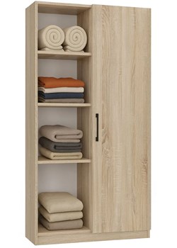 Wysoki regał na ubrania dąb sonoma R1-A60 ze sklepu Edinos.pl w kategorii Regały i witryny - zdjęcie 187678896