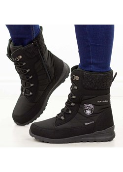 Czarne zimowe śniegowce damskie z membraną American Club Softshell Sn2 ze sklepu suzana.pl w kategorii Śniegowce damskie - zdjęcie 187679898