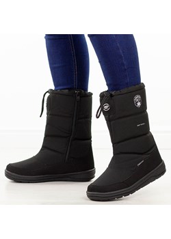 Czarne zimowe śniegowce damskie z membraną American Club Softshell Sn5 ze sklepu suzana.pl w kategorii Śniegowce damskie - zdjęcie 187679908