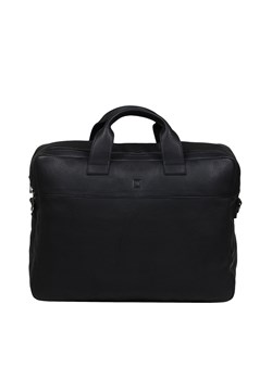 czarna torba skórzana King na ramię i do ręki ze sklepu Słoń Torbalski w kategorii Torby na laptopa - zdjęcie 187680045