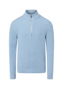 Nils Sundström Troyer męski Mężczyźni Bawełna jasnoniebieski jednolity ze sklepu vangraaf w kategorii Swetry męskie - zdjęcie 187680165