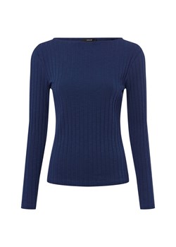 Opus Damska koszulka z długim rękawem - Sovke Kobiety Bawełna indygo wypukły wzór tkaniny ze sklepu vangraaf w kategorii Bluzki damskie - zdjęcie 187680227