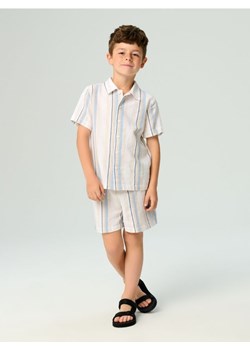 Sinsay - Bawełniany komplet tkaninowy w paski - kremowy ze sklepu Sinsay w kategorii Komplety chłopięce - zdjęcie 187680869
