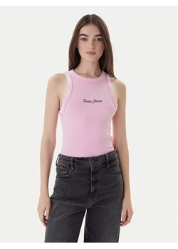Guess Jeans Top W6RP23 KA0H1 Różowy Classic Fit ze sklepu MODIVO w kategorii Bluzki damskie - zdjęcie 187681098