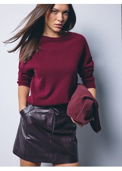 Mohito - Wełniany burgundowy sweter - burgundowy ze sklepu Mohito w kategorii Swetry damskie - zdjęcie 187681575