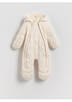 Reserved - Ocieplany kombinezon z kapturem - kremowy ze sklepu Reserved w kategorii Kombinezony i kurtki - zdjęcie 187681635