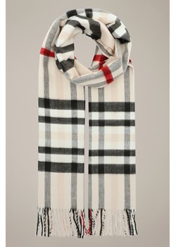Szal Kremowy w Szeroką Kratę Tartan Unisex ze sklepu Lancerto S.A. w kategorii Dodatki męskie - zdjęcie 187681686