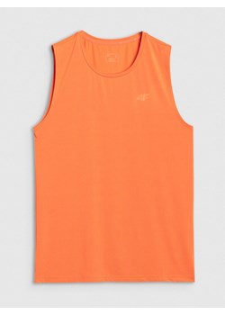 Męski top treningowy 4F 4FWSS25TFSLM460 - pomarańczowy ze sklepu Sportstylestory.com w kategorii T-shirty męskie - zdjęcie 187681768