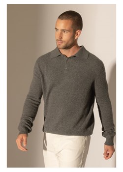 Perfect Cashmere Kaszmirowa koszulka polo &quot;Spencer&quot; w kolorze szarym ze sklepu Limango Polska w kategorii T-shirty męskie - zdjęcie 187683259