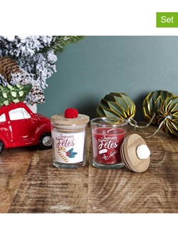 Make a Wish Świece (2 szt.) w kolorze biało-czerwonym - wys. 8,3 cm ze sklepu Limango Polska w kategorii Świece i dyfuzory - zdjęcie 187683457