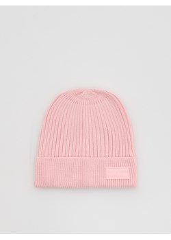 Reserved - Dzianinowa czapka z wiskozą - pastelowy róż ze sklepu Reserved w kategorii Czapki dziecięce - zdjęcie 187683805