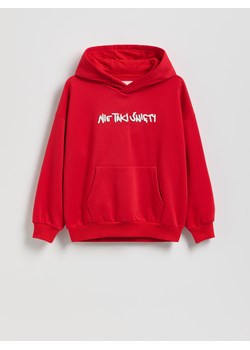 Reserved - Świąteczna bluza z kapturem - czerwony ze sklepu Reserved w kategorii Bluzy chłopięce - zdjęcie 187683865