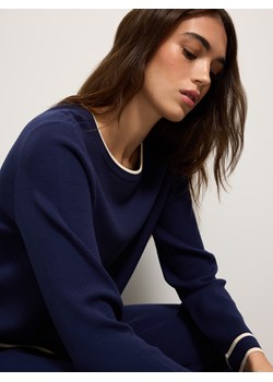 Mohito - Granatowy sweter z wiskozą - granatowy ze sklepu Mohito w kategorii Swetry damskie - zdjęcie 187684066