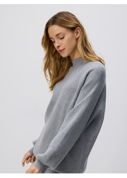 Reserved - Długi sweter z półgolfem - jasnoszary ze sklepu Reserved w kategorii Swetry damskie - zdjęcie 187684345