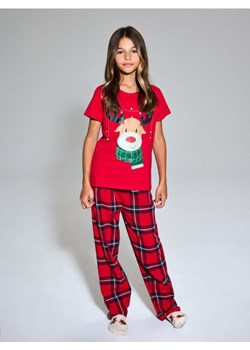 Sinsay - Piżama z flanelowymi spodniami w kratę - czerwony ze sklepu Sinsay w kategorii Piżamy dziecięce - zdjęcie 187685128