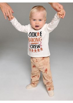 Sinsay - Bawełniana piżama dwuczęściowa z motywem świątecznym - kremowy ze sklepu Sinsay w kategorii Piżamy dziecięce - zdjęcie 187685176