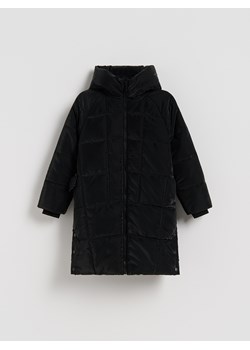 Reserved - Pikowany płaszcz z połyskiem - czarny ze sklepu Reserved w kategorii Płaszcze dziewczęce - zdjęcie 187686165