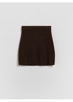 Reserved - Dzianinowa spódnica z domieszką wełny - brązowy ze sklepu Reserved w kategorii Spódnice dziewczęce - zdjęcie 187686295