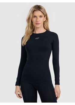 Damska bielizna termoaktywna (góra) 4F 4FWAW25USEAF220 - czarna ze sklepu Sportstylestory.com w kategorii Bielizna termoaktywna damska - zdjęcie 187686575